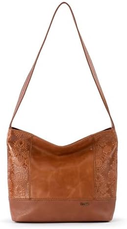 Amazon.com: The Sak Womens Alameda Crossbody in Leather  The Sak Alameda Hobo Bag Red Leather Purse Tobacco Brown Trim Shoulder Bag main image 0