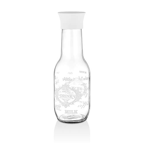 HK Online 1L RETRO GLASS WATER Bottle -Exquisite Table Piece (1L RETRO Water Bottle)