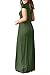 VIISHOW Women's Short Sleeve Loose Plain Maxi Dresses Casual Long Dresses Maternity Dresses with Pockets（Army Green,X-Large）