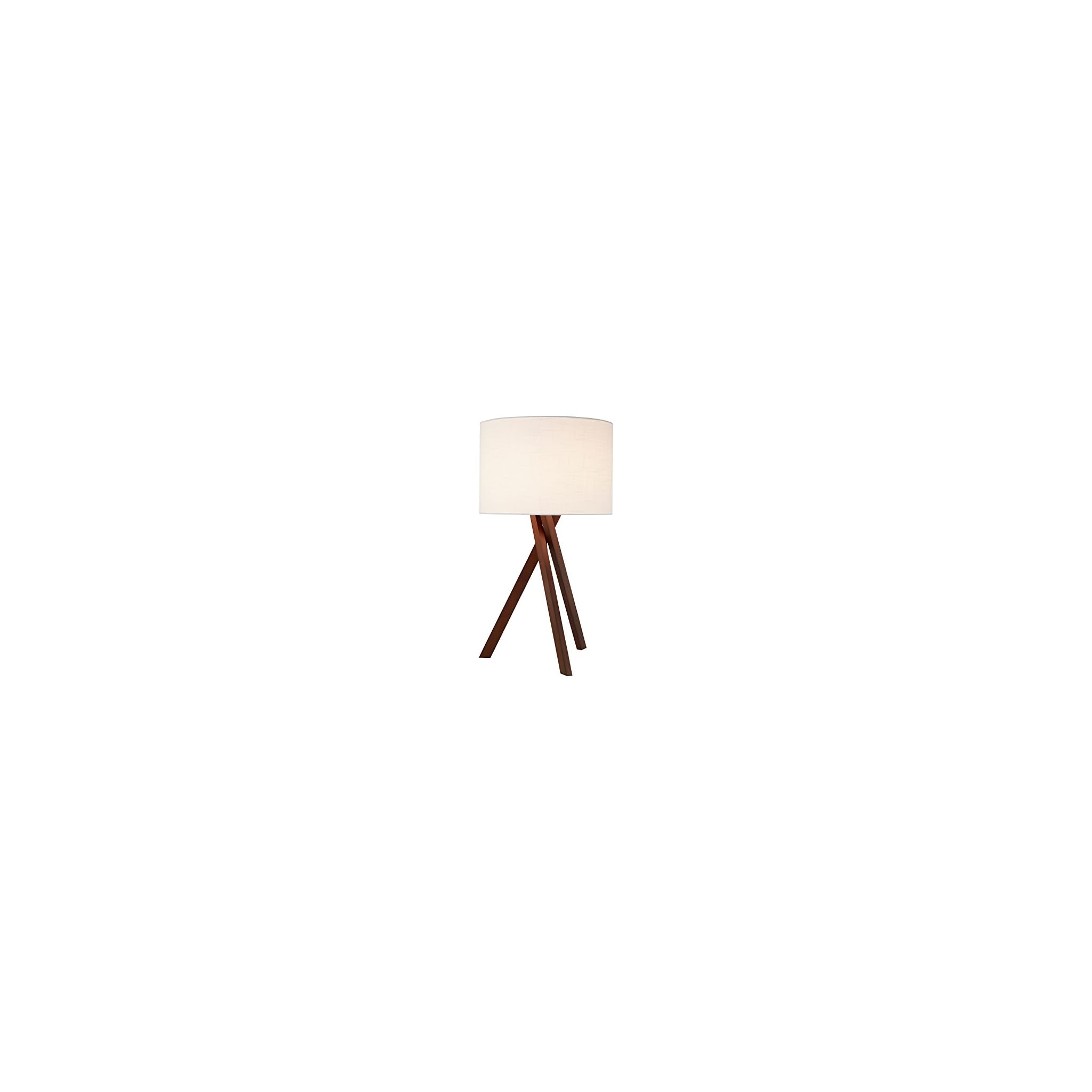 Amazon Brand Rivet Atlas MidCentury Modern Wood Tripod Table Desk Lamp with Light Bulb and
