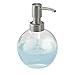 InterDesign Forma Glass Liquid Soap & Lotion Dispenser Pump for Kitchen or Bathroom Countertops, Clear/Brushed Nickel
