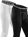 Neleus Men's 2 Pack Compression Pants Running Tights Sport Leggings,6026,White,Black,L,EUR XL