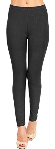 PLUS SIZE Printed Leggings (VP103-Charcoal)