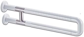 YAOHAOHAO Shop safety handles U of the type of stainless steel slip fixed the elderly disabled persons accessible urinal handrail bracket/security double U-Bahn (60 cm) parapets (white color)