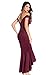 Ouregrace Womens Fishtail Long Evening Dress Off Shoulder Party Dress Wine Red
