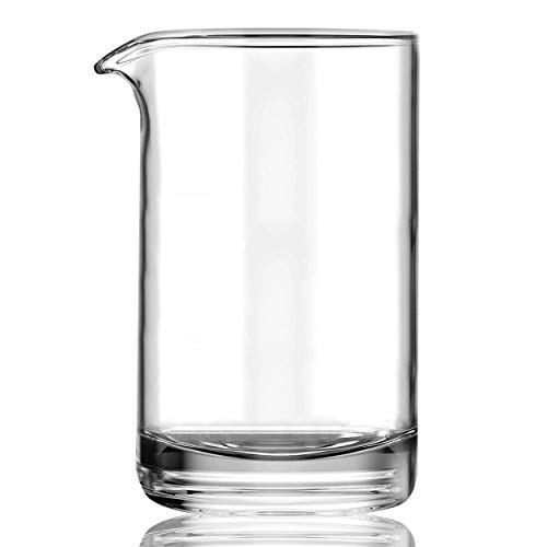 Cocktail Mixing Glass with Seamless and Handblown Construction - Plain Design