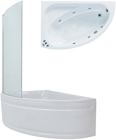 Phoenix Uno System 1 Acrylic Corner Whirlpool Bath 1500mm x 1000mm Left Hand
