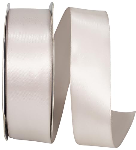 Ribbon - Double Face Df Satin - Fashion Colors, Taupe, 1-1/2 Inch, 50 Yards