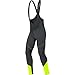 GORE BIKE WEAR Men’s Long Warm Soft Shell Cycling Tights with Braces, Seat-padding, GORE WINDSTOPPER, WS SO, Bibtights+, Size S, Black, WWELMP