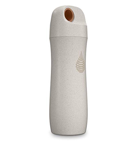 pH CONSCIOUS Filtered Water Bottle - Alkaline Water Filter Ionizer - Filtering Purifier Bottle - Made From Wheat Straw- Increase pH, Reduce Fluoride, Remove Heavy Metals & Chlorine, 16oz, 450ml