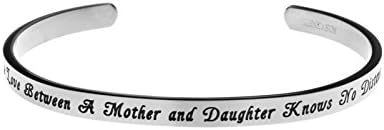 Kendasun Jewelry The Love Between A Mother and Daughter Knows No Distance Inspirational Messaged Cuff Bracelet Bangle