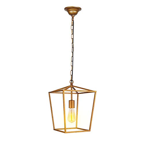Litfad Antique Brass Lantern Pendant Lighting Industrial 1