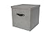 Bigso Texas Canvas Fiberboard Closet Cubby Storage Box, 12.2 x 12.4 x 12.4 in, Grey