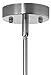 Linea di Liara Effimero Modern Brushed Nickel Pendant Light Fixtures Over Kitchen Island Sink Lighting Ceiling Hanging Farmhouse Mini Metal Industrial Pendant Lighting Medium Frosted Glass Shade
