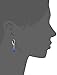 Sterling Silver Swarovski Elements Sapphire Color Aurora Borealis Heart Shape Drop Earrings