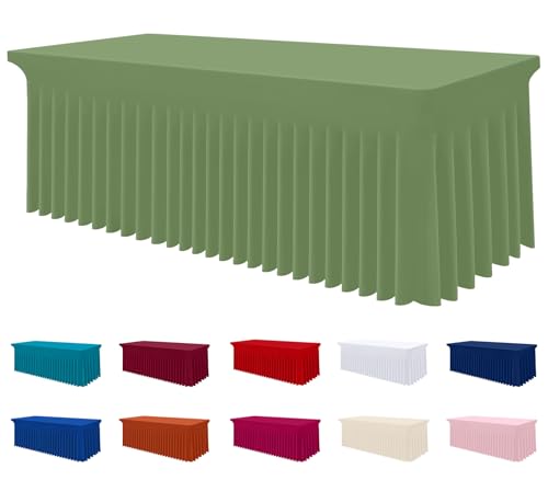 Smiry Fitted Spandex Table Cloth for 6FT Rectangle Table