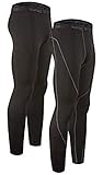 DEVOPS Men’s 2 Pack Thermal Heat-Chain Compression Baselayer Long Johns Pants