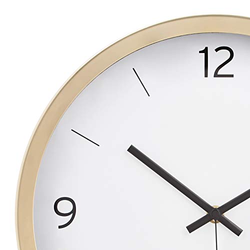 Amazon Basics 12" Dash Wall Clock Brass The Home Kitchen Store