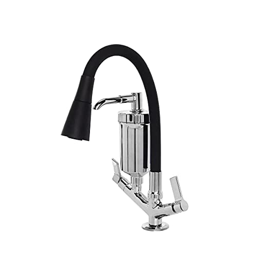SOFTINOX Torneira Filtro Gourmet FlexÃvel Cozinha Bancada Cone Preto