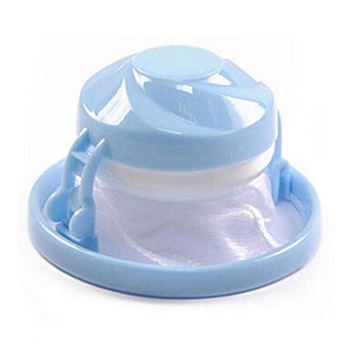 Fullfun Floating Pet Fur Catcher Filtering Hair Removal Device Wool Laundry Cleaning Filter Bag Supplies (Blue)