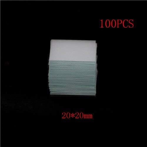 Terrarum 100 PCS/lot Diameter 16/18/20/25mm Circular Cover Slides Glass Plate Coverslips WHB Round Coverslip Wholesale,20X20mm