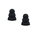 ALXCD Triple Flange Ear Tips, 6 Pairs (S/L) Size Triple Three Flange Noise Isolate Silicone Replacementl Cushion Ear Bud Tips with 4mm Connector Hole, Fit for Most In Ear Earphone (Black)[Small/Large]