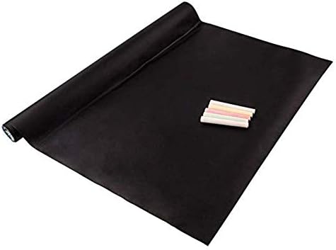 ملصق جداري من الفينيل على شكل سبورة سوداء كبيرة جد ا من u home مطبوع عليه سبورة سوداء لاصقة لبكرة طباشير طلاء بديل مع طباشير إضافية تقشير ولصق ورق جدران بنفسك مقاسات