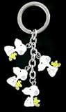 Snoopy & Woodstock Metal Charm Keychain 4 in 1