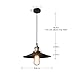B2ocled Black Pendant Light, Edison Light Bulb American Village Lamps Hanging,Diameter 8.66in Pendant Lighting