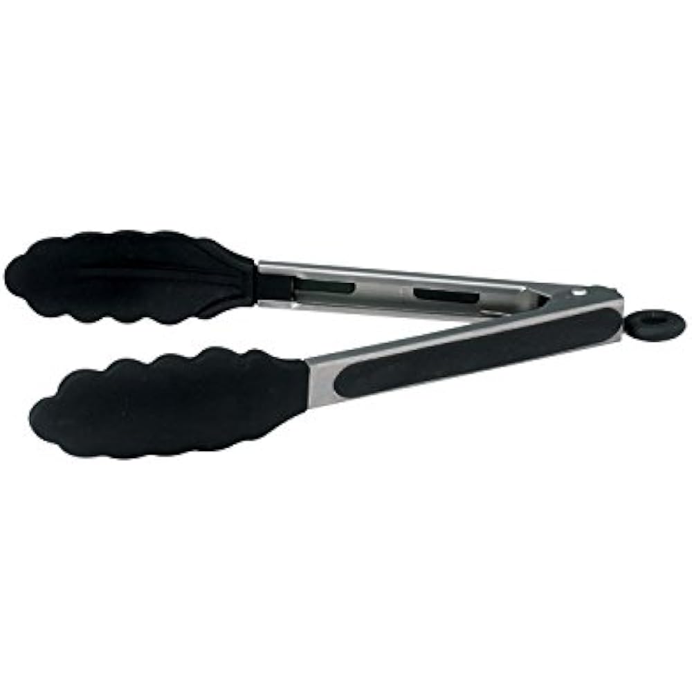 Utility Tongs Tong With Rubber Tip And Locking Clip, 9Inch, Set Of 6