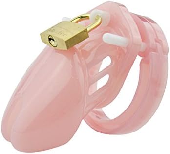 Small Male Virginity Chasti-ty Belt Lock Cage Cock for Men CB6000S Pink
