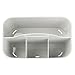 mDesign Plastic Portable Storage Organizer Caddy Tote - Divided Basket Bin, Handle for Bathroom, Dorm Room - Holds Hand Soap, Body Wash, Shampoo, Conditioner, Lotion - Small, 2 Pack - Light Gray