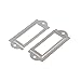 uxcell Metal Frame Drawer Box Case Cabinet Card Tag Label Holders Silver Tone 50pcs