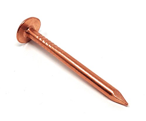 1-1/4 Inch 1.25 Smooth Shank Pure Copper Nails for Slating & Roofing 11 Guage USA Made by Metal Magery (Pack of 50 1-1/4 Inch 1.25 Smooth Shank Pure Copper Nails for Slating & Roofing 11 Guage USA Made by Metal Magery (Pack of 50