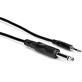 Hosa CMP-105 1/4 inch TS to 3.5 mm TRS Mono Interconnect Cable, 5 feet