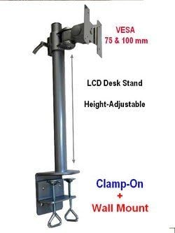 DSCLB VESA Monitor Desk Stand Height Adjustable w/Clamp
