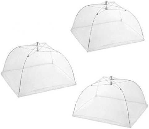 UCTOP STORE 3 Pcs Foldable Mesh Screen Food Cover Umbrella Tent Great for Camping Picnics and More Outdoor Events