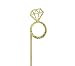 Shxstore Glitter Diamond Ring Wedding Dress and Suit Cake Cupcake Toppers Picks for Decorations, Set of 22