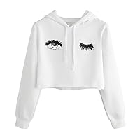 HYIRI Printed Sweatshirt Long Sleeve Pullover Tops,Womens Hoodie Eye Blouse