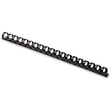 Fellowes Plastic Comb Binding Spines, 1/2 Inch Diameter, Black, 90 Sheets, 100 Pack (52326)