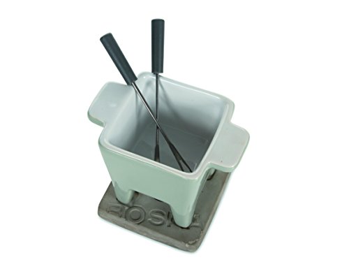 BOSKA Tea Light Tapas Fondue Set for Cheese or Chocolate, Life Collection, Grey