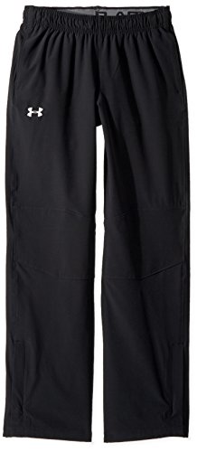 image for Under Armour Boys' Hockey Warm Up Pants , Black (001)/White , Youth La