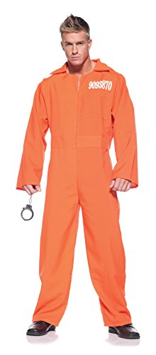 Underwraps Men's Plus-Size Prison Jumpsuit