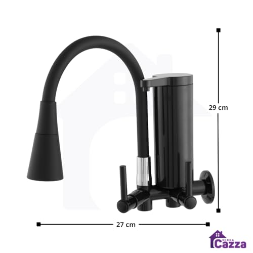 Torneira Gourmet Com Filtro Slim para Cozinha Preta de PAREDE Mesa