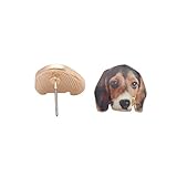 Beagle Face Dog Stud Earrings Enamel Colorful From