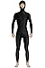 JustinCostume Men's Spandex Open Face Zentai Bodysuit XL Black No Hands No Feet
