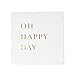 Sunshine Supply Gold Cocktail Napkins - 3-Ply Paper Party Napkins for Wedding Reception, Baby Shower, Bridal Shower, 5 Inch Gold Napkins (Oh Happy Day and Confetti Dots Set)