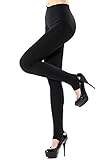 Khaya Women's Stirrup Black Python Full Length Leggings Tights