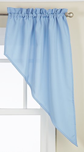 Lorraine Home Fashions 00200-SWAG-00003 Ribcord Swag Pair, 54-Inch x 38-Inch, Blue