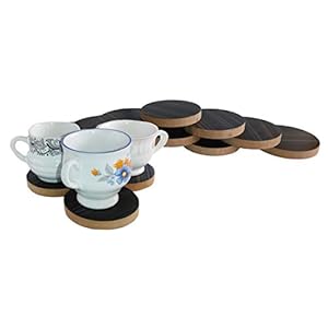 Varni Enterprise Wooden Tea Coaster Tea/Coffee/Cocktail Non Stick Surface (Set of 10)